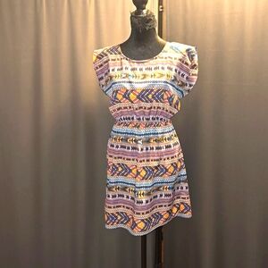 City triangle summer dress, small multi-color,